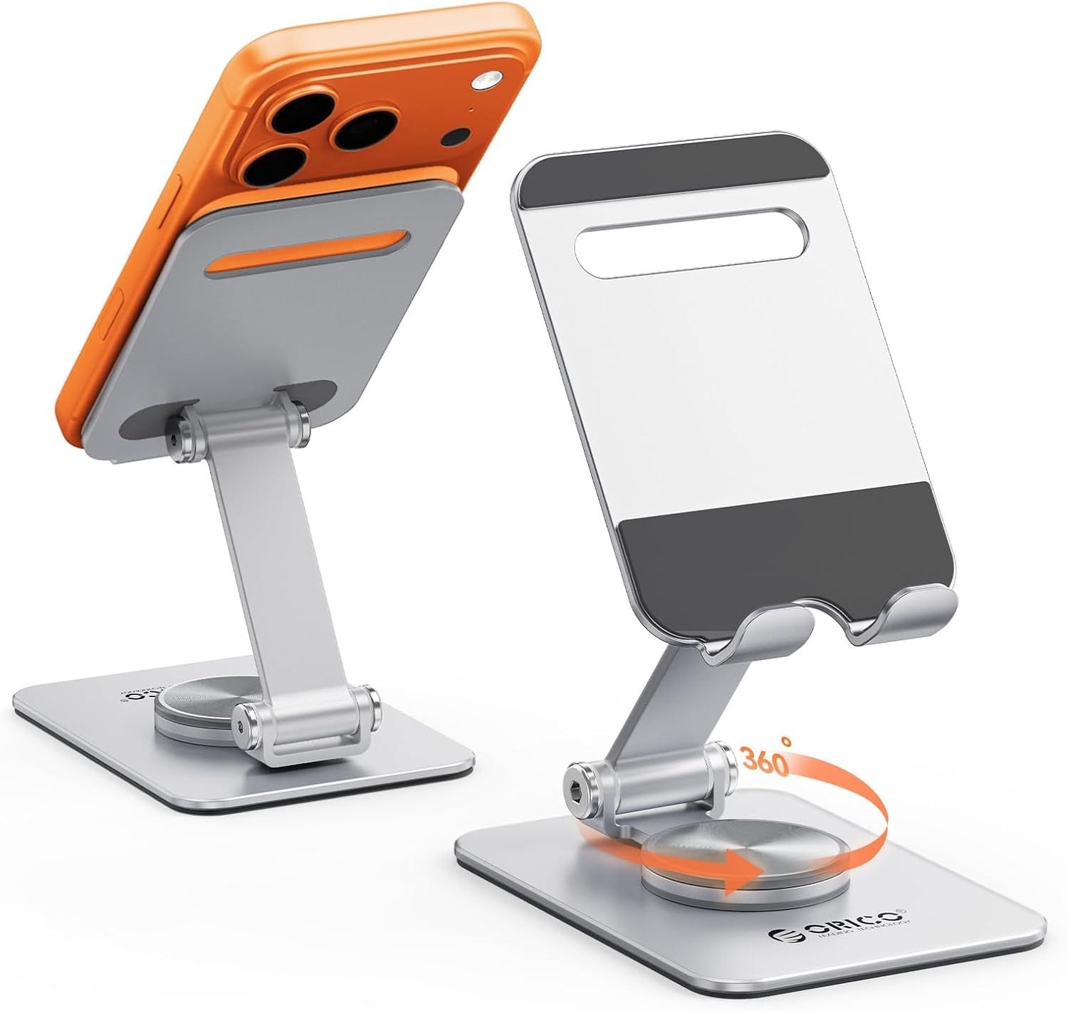 Multi-Angle Foldable Aluminum Desktop Phone & Tablet Stand